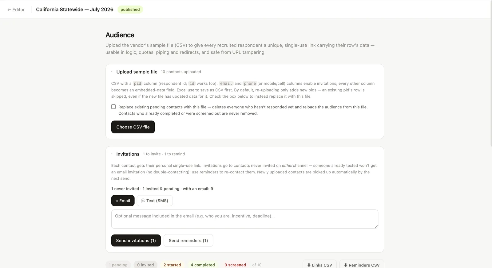 Wavefield screenshot: Field to your list or panel sample